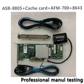 Adaptec ASR-8805 PCI-E 3.0 SATA/SAS/SSD RAID de 12 gb/S do controlador de cartão+AFM-700+2PCS 8643 CABO Testadas Bem bofore de envio