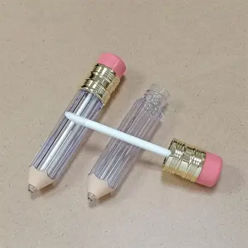 Batom Recipiente de Plástico com Pincel de Lábios de Leve DIY Vazio Lip Glaze Dispensa de Garrafa de Brilho Labial do Tubo de Embalagem