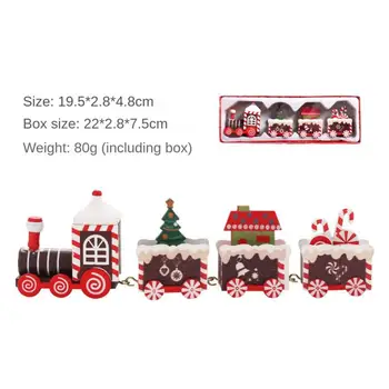 Boa aparência, Mini-Comboio de Capturar O Espírito de Natal, muito bem Trabalhada Enfeites de Natal Férias Brinquedo de Madeira Presentes Úteis