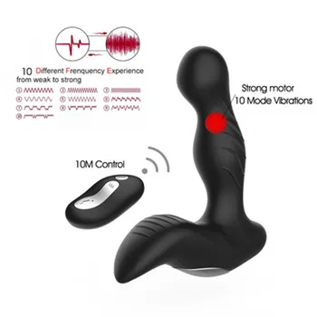 Controle Remoto Plug Anal Vibrador Estimula O Massageador De Próstata Para Homens Masturbador De Vibração Do Plug Anal Adultos Erotismo Brinquedos Sexuais