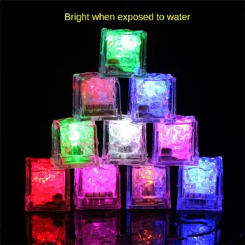 Decoração de casa de LED Luminoso Cubos de Gelo que brilha No Escuro Festa de Bola Flash Neon Halloween Festival de Acessórios de Decoração de Natal