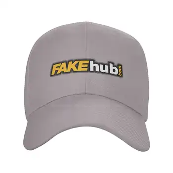 FakeHub Logotipo Gráfico Impresso o Logotipo da Marca de Jeans de Alta qualidade tampa de Malha chapéu boné de Beisebol