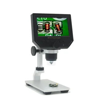 Microscópio Digital -Suporte de Metal 4.3 Polegadas LCD full HD de Vídeo de Solda/ Reparação do Telefone Microscópio 600 Ampliação da UE Plug