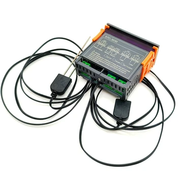 STC-3030 Digital Duplo Umidade do Solo Controlador de Higrômetro de 2 Vias de Saída do Sensor de Humidade do Solo Cabo do sensor