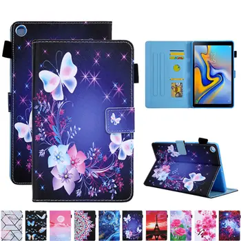 Tablet Case para Samsung Galaxy Tab A8 2022 10.5 Caso 2021 SM-X200 SM-X205 SM-X207 X205 Tampa Funda Borboleta Pintada Stand Coque