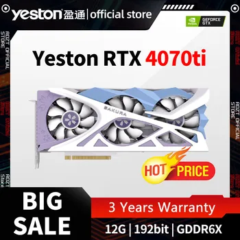 Yeston RTX 4070ti 12G D6X SA 12GB 192Bit GDDR6X RTX 4070Ti Placa Gráfica de Jogos GPU 21Gbps placa de vídeo видеокарта