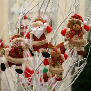Árvore De Natal Acessórios Papai Noel Boneco De Neve Elk Suspensão Da Decoração De Natal, Decoração Da Casa De Dança Da Boneca Navidad Casar Natal