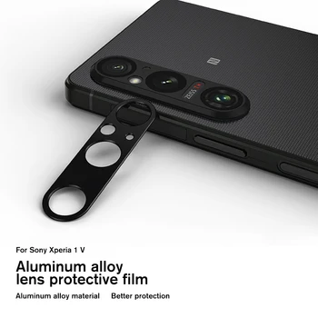 1-3PCS da Liga de Alumínio da Câmera Filmes Para Sony Xperia 1 IV 1 V 1 V Telefones Protetora da Lente de Fundo Preto, Completa Cobertura Anti-risco