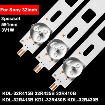 3Pcs/set 32polegadas 591mm Retroiluminação LED Strip TV Sony 32WC 8Led KDL-32R415B 32R435B KDL-32R410B KDL-32R415B KDL-32R433B 32R420B