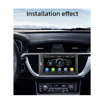 6.2 Polegadas, Rádio de Carro com e sem Fios CarPlay Android Auto Receptor Estéreo Touch Screen Bluetooth FM USB HD MP5 Player 6200W