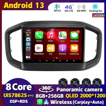 Android 13 Auto Carplay Rádio do Carro da Fiat Strada 2020 2021 2022 2023 Multimídia Vídeo Player GPS Estéreo 360 Câmera WIFI+4G QLED