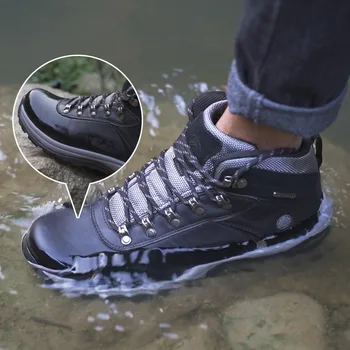 Homens De Topo De Caminhada Calçado Impermeável, Antiderrapante Exterior Escalada Sapatos De Trekking Tático Militar Botas