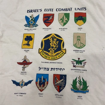 JHPKJVintage Forças de Defesa de Israel Camisa de Mens Médio Militar de 90 Premium de Algodão de Manga Curta-O-Pescoço Mens Tshirt S-3XL
