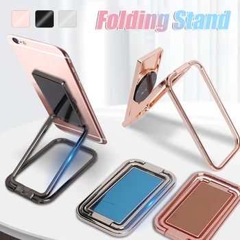 Luxo de Metal Dobrável Stand Celular Tablet da área de Trabalho Suporte para Apple IPhone Samsung Ajustável Dobrável Celular Titulares