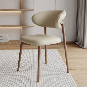 Luz de luxo moderno designer Nórdicos sólido de madeira cadeira de jantar de log simples café casual home sala de jantar cadeira para trás