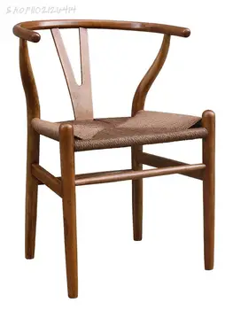 Madeira maciça de jantar a cadeira do restaurante para casa poltrona Taishi cadeira anel de encosto da cadeira do café do hotel cadeira de lazer simples Y cadeira