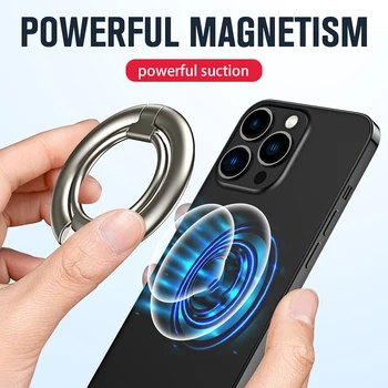 Magnético Anel de Dedo do Titular 90 Dobrável 360 Rotação do Telefone Móvel Stand Portátil Suporte Estável para iPhone 14