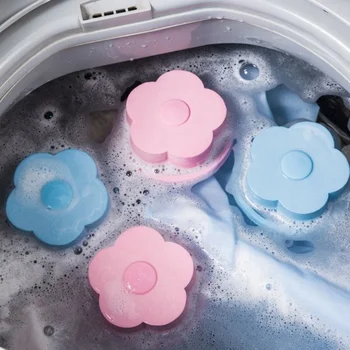 Máquina de lavar roupa Malha do Filtro Flutuante animal de Estimação Fiapos Remoção do Cabelo do Coletor Reutilizável Bola 1pc