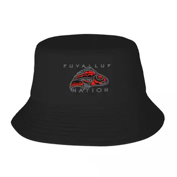 Novo Puyallup Nação salmão Chapéu de Balde Bobble Chapéu, o Homem do Chapéu Do Sol Chapéu Mulheres Homens