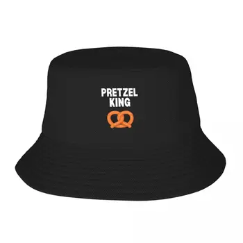 Novo Rei do Pretzel - Engraçado Pretzel Shirt Para Homens Pretzel Presente Chapéu de Balde de Crianças Chapéu Personalizado Cap Chapéus de Mulher, Homens